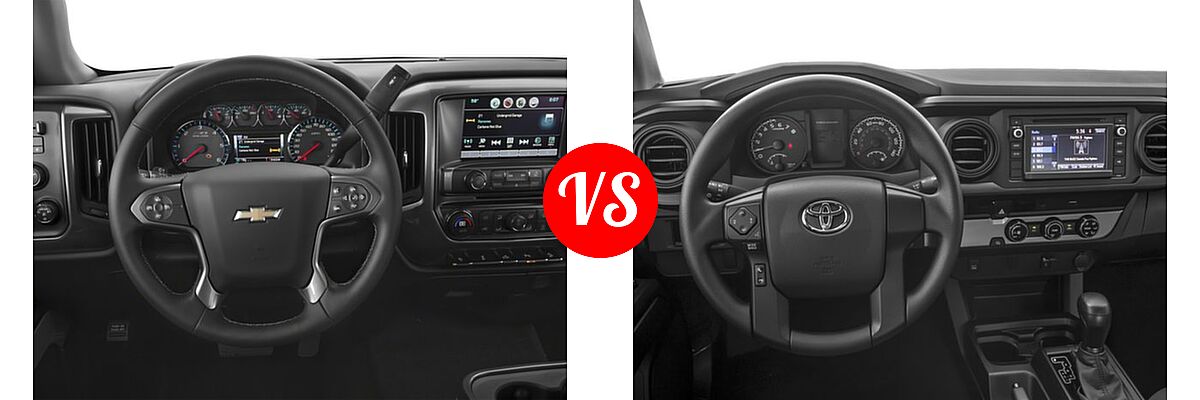 2016 Chevrolet Silverado 1500 Pickup LT vs. 2016 Toyota Tacoma Pickup SR - Dashboard Comparison