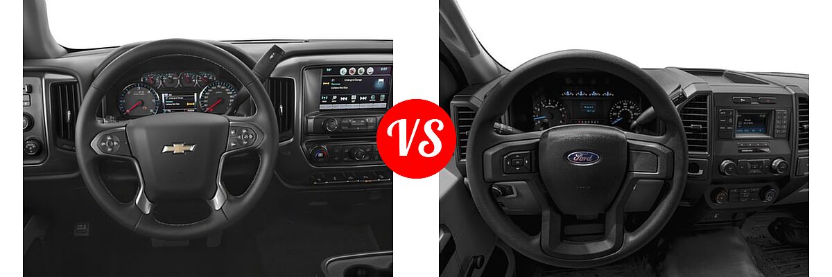 2016 Chevrolet Silverado 1500 Pickup LT vs. 2016 Ford F-150 Pickup XL - Dashboard Comparison