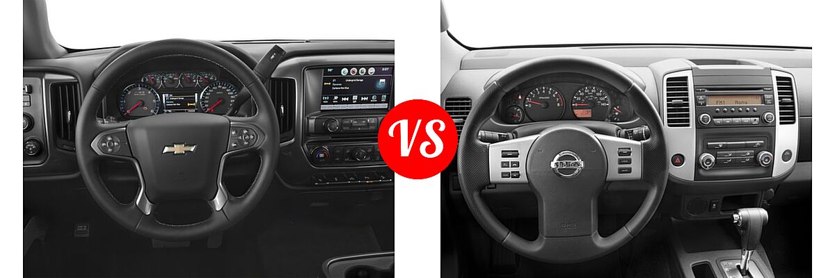 2016 Chevrolet Silverado 1500 Pickup LT vs. 2016 Nissan Frontier Pickup S - Dashboard Comparison