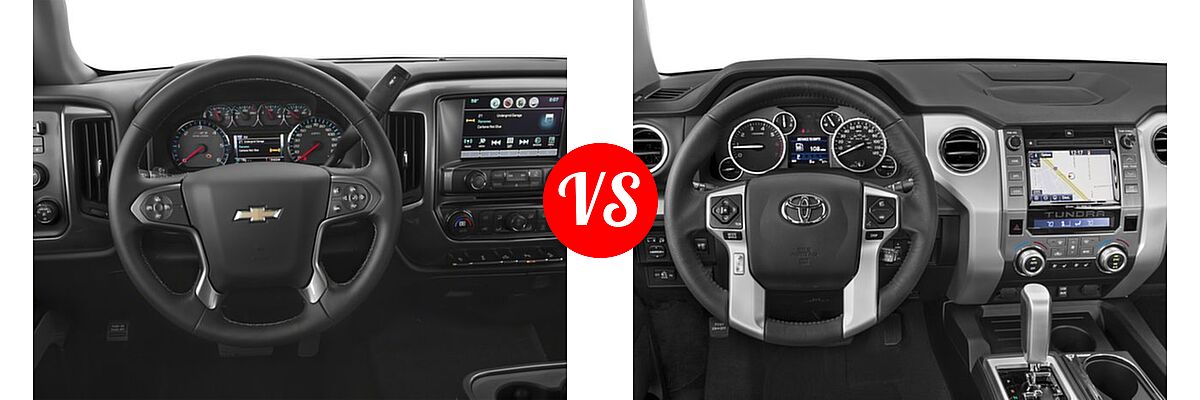 2016 Chevrolet Silverado 1500 Pickup LT vs. 2016 Toyota Tundra Pickup Platinum - Dashboard Comparison
