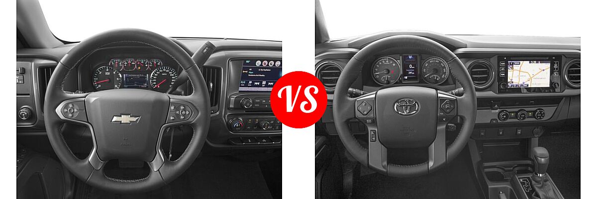 2016 Chevrolet Silverado 1500 Pickup LT vs. 2016 Toyota Tacoma Pickup TRD Sport - Dashboard Comparison