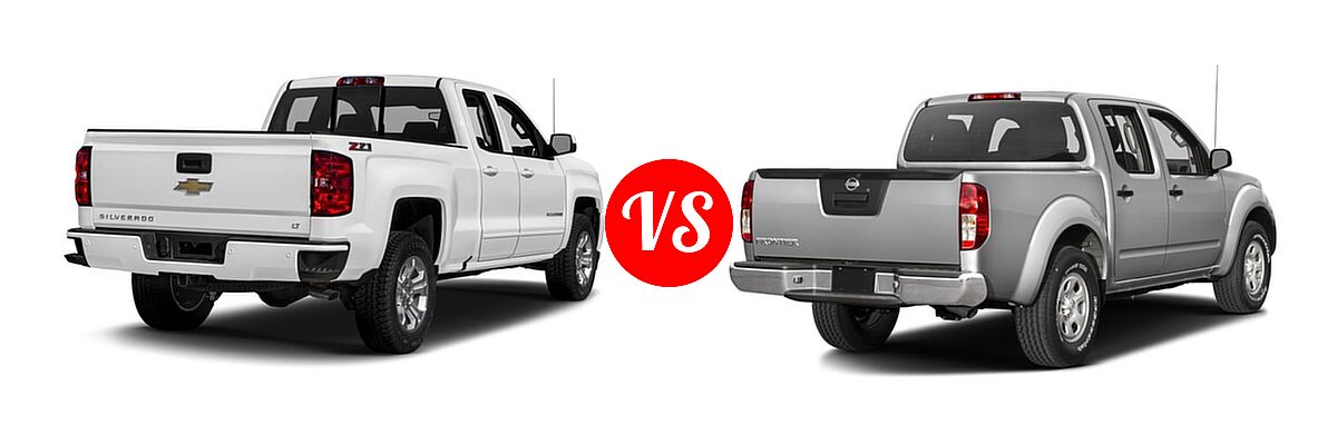 2016 Chevrolet Silverado 1500 Pickup LT vs. 2016 Nissan Frontier Pickup S - Rear Right Comparison