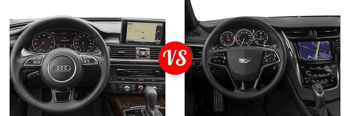 2016 Audi A6 Sedan Diesel 3.0L TDI Premium Plus / 3.0L TDI Prestige vs. 2016 Cadillac CTS V-Sport Sedan V-Sport RWD - Dashboard Comparison