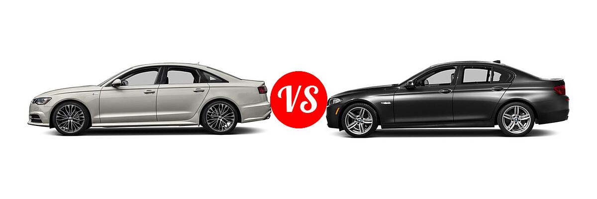 2016 Audi A6 Sedan Diesel 3.0L TDI Premium Plus / 3.0L TDI Prestige vs. 2016 BMW 5 Series Sedan Diesel 535d / 535d xDrive - Side Comparison