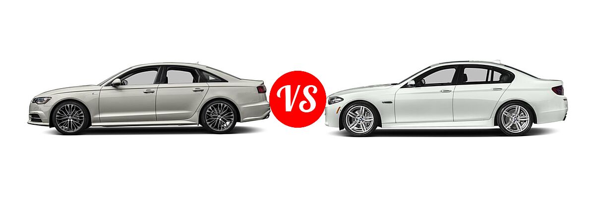 2016 Audi A6 Sedan Diesel 3.0L TDI Premium Plus / 3.0L TDI Prestige vs. 2016 BMW 5 Series Sedan 550i / 550i xDrive - Side Comparison