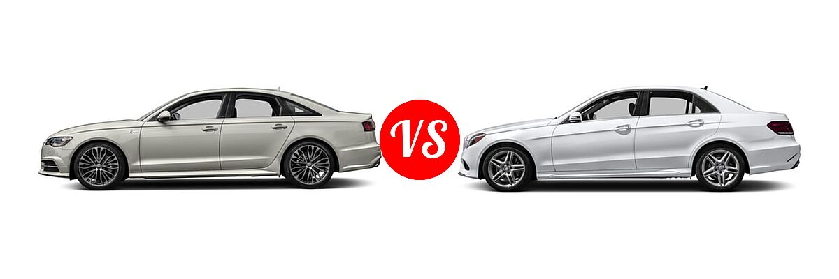 2016 Audi A6 Sedan 2.0T Premium / 2.0T Premium Plus / 3.0T Premium Plus / 3.0T Prestige vs. 2016 Mercedes-Benz E-Class Sedan E 350 Luxury / E 350 Sport - Side Comparison