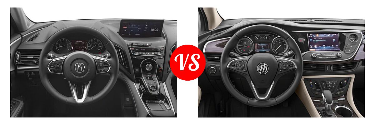 2020 Acura RDX SUV FWD / SH-AWD vs. 2019 Buick Envision SUV Essence / FWD 4dr / Preferred / Premium / Premium II - Dashboard Comparison
