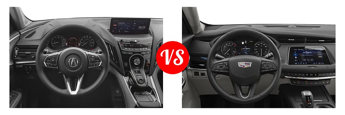 2020 Acura RDX SUV FWD / SH-AWD vs. 2019 Cadillac XT4 SUV AWD Luxury / AWD Premium Luxury / AWD Sport / FWD Luxury / FWD Premium Luxury / FWD Sport - Dashboard Comparison