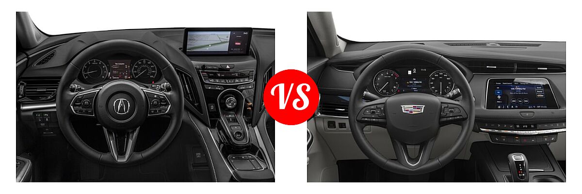 2020 Acura RDX SUV w/Technology Pkg vs. 2019 Cadillac XT4 SUV AWD Luxury / AWD Premium Luxury / AWD Sport / FWD Luxury / FWD Premium Luxury / FWD Sport - Dashboard Comparison