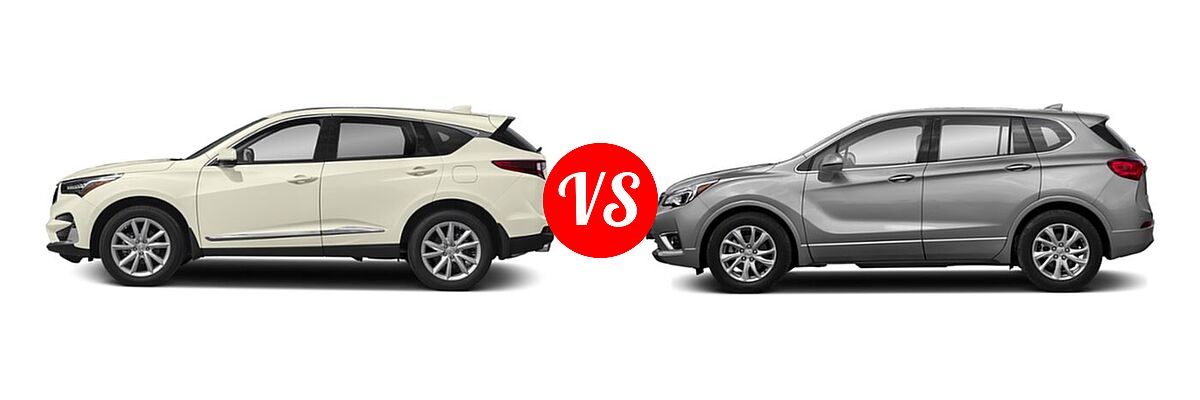 2020 Acura RDX SUV FWD / SH-AWD vs. 2019 Buick Envision SUV Essence / FWD 4dr / Preferred / Premium / Premium II - Side Comparison