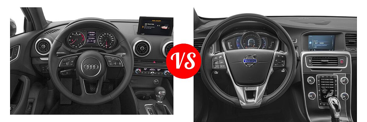 2020 Audi A3 Sedan Premium / Premium Plus / S line Premium / S line Premium Plus vs. 2018 Volvo S60 Sedan R-Design Platinum - Dashboard Comparison