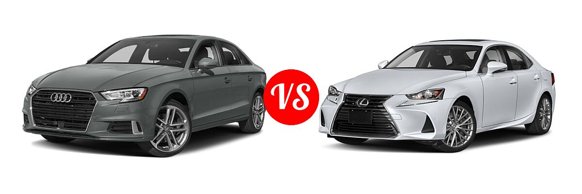 2020 Audi A3 Sedan Premium / Premium Plus / S line Premium / S line Premium Plus vs. 2018 Lexus IS 300 Sedan IS 300 - Front Left Comparison