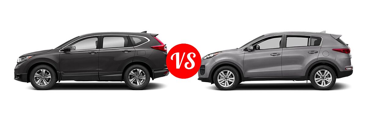2019 Honda CR-V SUV LX vs. 2019 Kia Sportage SUV LX - Side Comparison