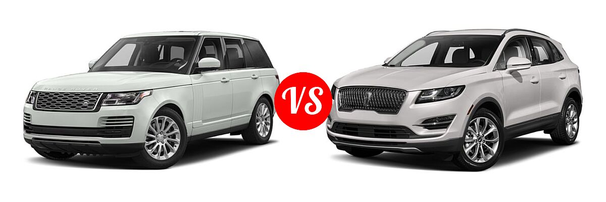 2019 Land Rover Range Rover SUV Diesel HSE / Td6 Diesel SWB vs. 2019 Lincoln MKC SUV Black Label / FWD / Reserve / Select / Standard - Front Left Comparison