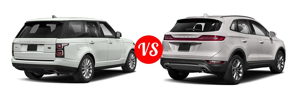 2019 Land Rover Range Rover SUV Diesel HSE / Td6 Diesel SWB vs. 2019 Lincoln MKC SUV Black Label / FWD / Reserve / Select / Standard - Rear Right Comparison