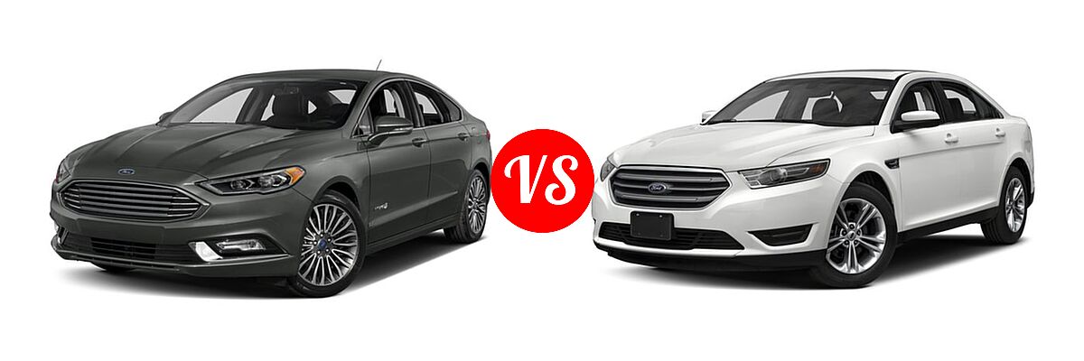 2017 Ford Fusion Hybrid Sedan Hybrid Titanium vs. 2017 Ford Taurus Sedan Limited / SE / SEL - Front Left Comparison