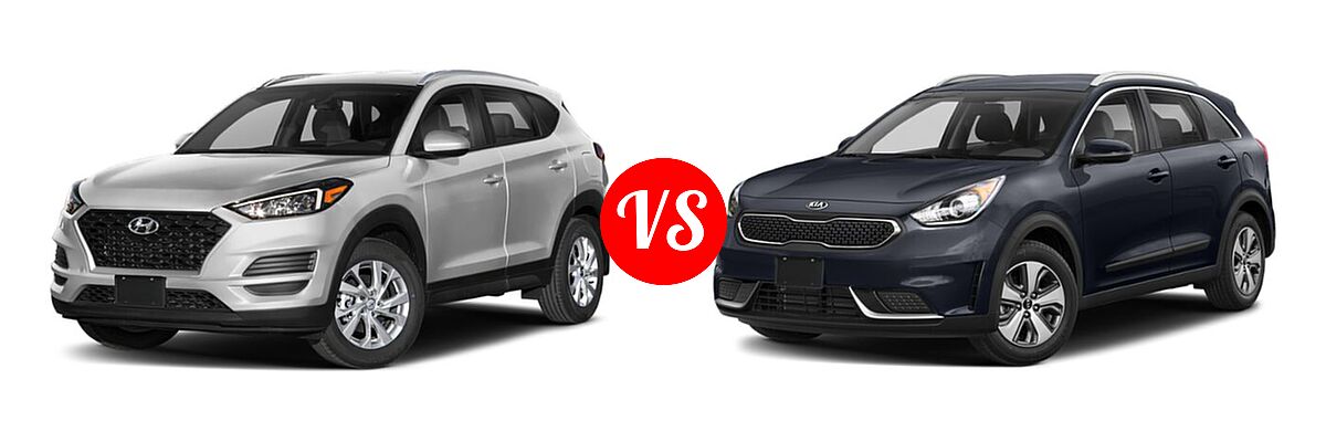 2019 Hyundai Tucson SUV SE / Value vs. 2019 Kia Niro SUV EX - Front Left Comparison