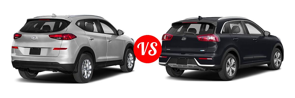 2019 Hyundai Tucson SUV SE / Value vs. 2019 Kia Niro SUV FE / LX - Rear Right Comparison