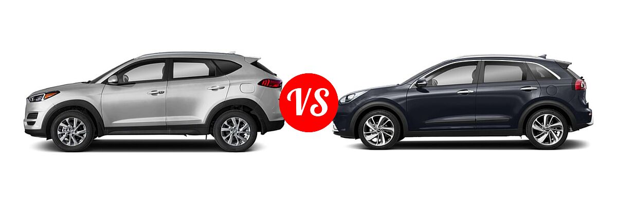 2019 Hyundai Tucson SUV SE / Value vs. 2019 Kia Niro SUV S Touring / Touring - Side Comparison