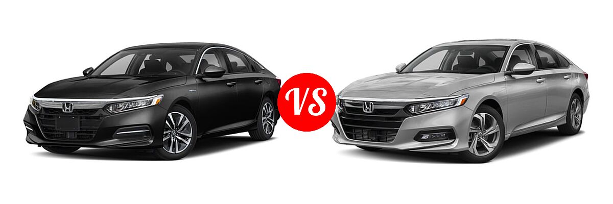 2019 Honda Accord Hybrid Sedan Hybrid Sedan vs. 2019 Honda Accord Sedan EX 1.5T - Front Left Comparison