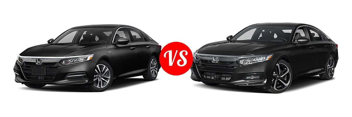 2019 Honda Accord Hybrid Sedan Hybrid Sedan vs. 2019 Honda Accord Sedan Sport 1.5T / Sport 2.0T - Front Left Comparison