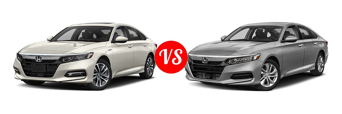 2019 Honda Accord Hybrid Sedan Hybrid EX vs. 2019 Honda Accord Sedan LX 1.5T - Front Left Comparison