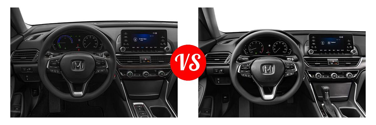 2019 Honda Accord Hybrid Sedan Hybrid Sedan vs. 2019 Honda Accord Sedan LX 1.5T - Dashboard Comparison