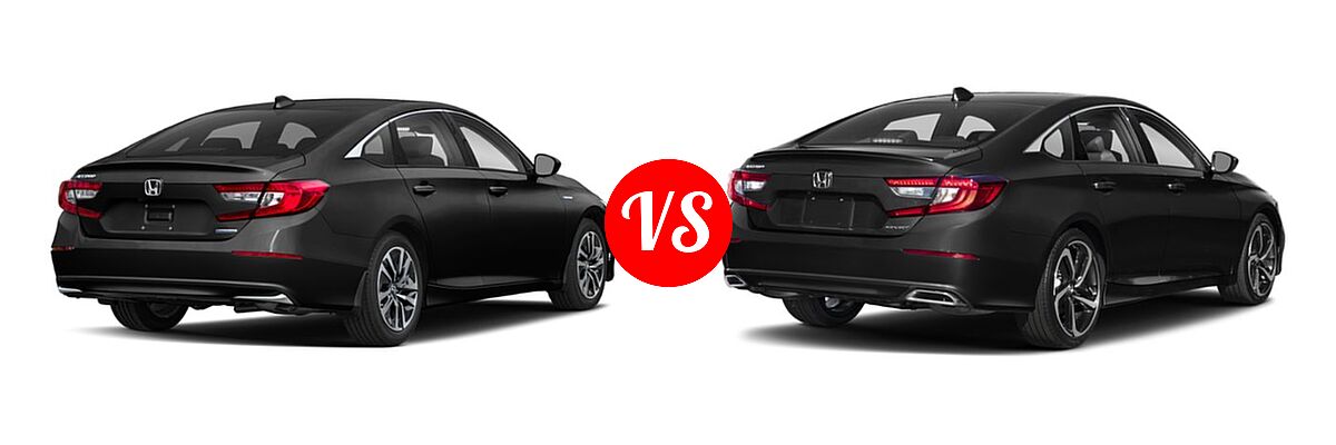2019 Honda Accord Hybrid Sedan Hybrid Sedan vs. 2019 Honda Accord Sedan Sport 1.5T / Sport 2.0T - Rear Right Comparison