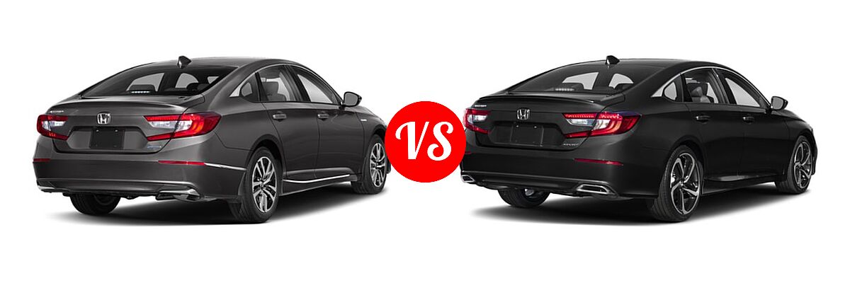 2019 Honda Accord Hybrid Sedan Hybrid EX-L vs. 2019 Honda Accord Sedan Sport 1.5T / Sport 2.0T - Rear Right Comparison