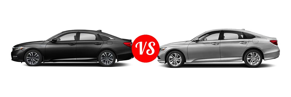 2019 Honda Accord Hybrid Sedan Hybrid Sedan vs. 2019 Honda Accord Sedan LX 1.5T - Side Comparison