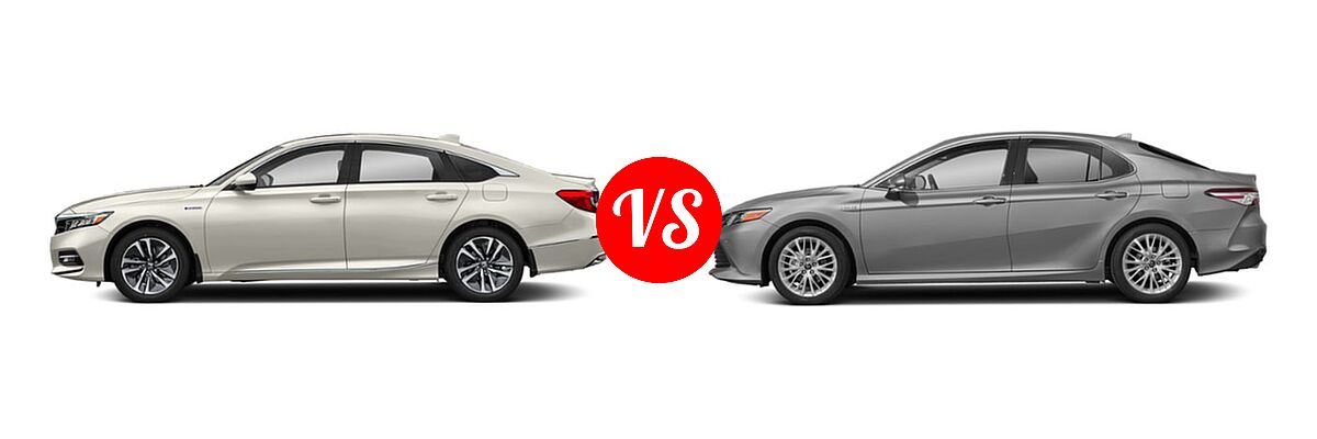 2019 Honda Accord Hybrid Sedan Hybrid EX vs. 2019 Toyota Camry Hybrid Sedan Hybrid Hybrid LE / Hybrid SE / Hybrid XLE - Side Comparison