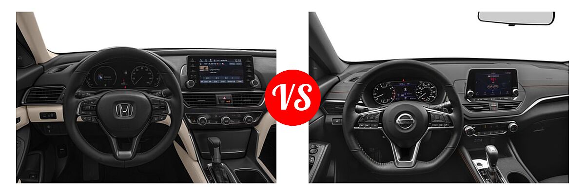 2019 Honda Accord Sedan EX-L 1.5T / EX-L 2.0T vs. 2019 Nissan Altima Sedan 2.0 SR / 2.5 SR - Dashboard Comparison