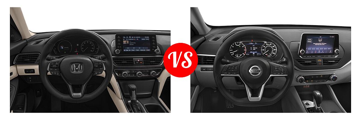 2019 Honda Accord Sedan EX-L 1.5T / EX-L 2.0T vs. 2019 Nissan Altima Sedan 2.0 Edition ONE / 2.0 Platinum / 2.5 Platinum / 2.5 S / 2.5 SL / 2.5 SV - Dashboard Comparison