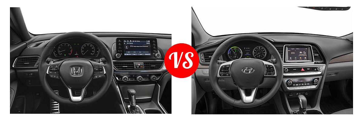 2019 Honda Accord Sedan Sport 1.5T / Sport 2.0T vs. 2019 Hyundai Sonata Hybrid Sedan Hybrid SE - Dashboard Comparison