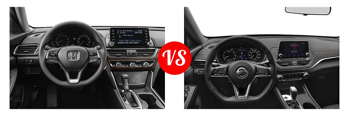 2019 Honda Accord Sedan EX 1.5T vs. 2019 Nissan Altima Sedan 2.0 SR / 2.5 SR - Dashboard Comparison