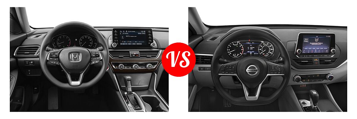 2019 Honda Accord Sedan EX 1.5T vs. 2019 Nissan Altima Sedan 2.0 Edition ONE / 2.0 Platinum / 2.5 Platinum / 2.5 S / 2.5 SL / 2.5 SV - Dashboard Comparison