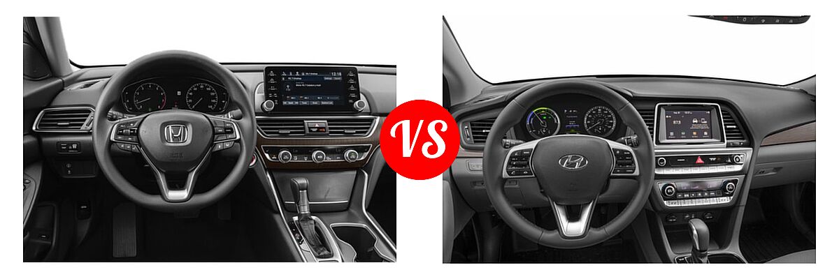 2019 Honda Accord Sedan EX 1.5T vs. 2019 Hyundai Sonata Hybrid Sedan Hybrid SE - Dashboard Comparison