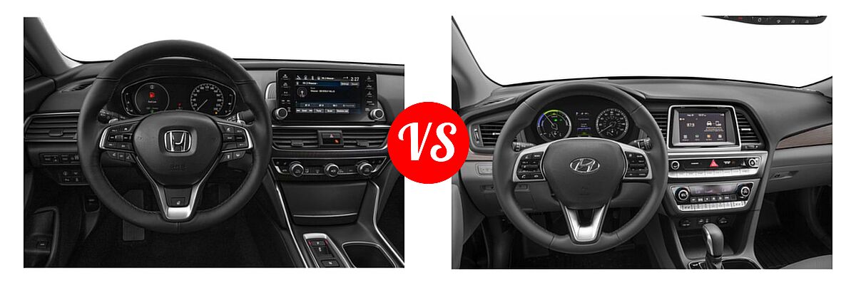 2019 Honda Accord Sedan Touring 2.0T vs. 2019 Hyundai Sonata Hybrid Sedan Hybrid SE - Dashboard Comparison