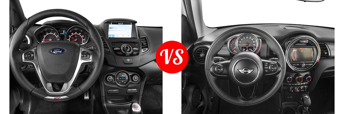 2017 Ford Fiesta ST Hatchback ST vs. 2017 MINI Hardtop 4 Door Hatchback Cooper FWD - Dashboard Comparison
