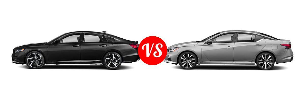 2019 Honda Accord Sedan Sport 1.5T / Sport 2.0T vs. 2019 Nissan Altima Sedan 2.0 SR / 2.5 SR - Side Comparison