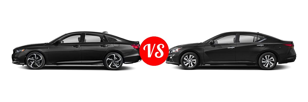 2019 Honda Accord Sedan Sport 1.5T / Sport 2.0T vs. 2019 Nissan Altima Sedan 2.0 Edition ONE / 2.0 Platinum / 2.5 Platinum / 2.5 S / 2.5 SL / 2.5 SV - Side Comparison