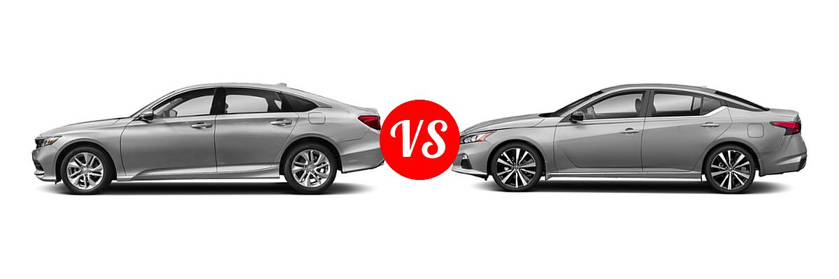 2019 Honda Accord Sedan LX 1.5T vs. 2019 Nissan Altima Sedan 2.0 SR / 2.5 SR - Side Comparison