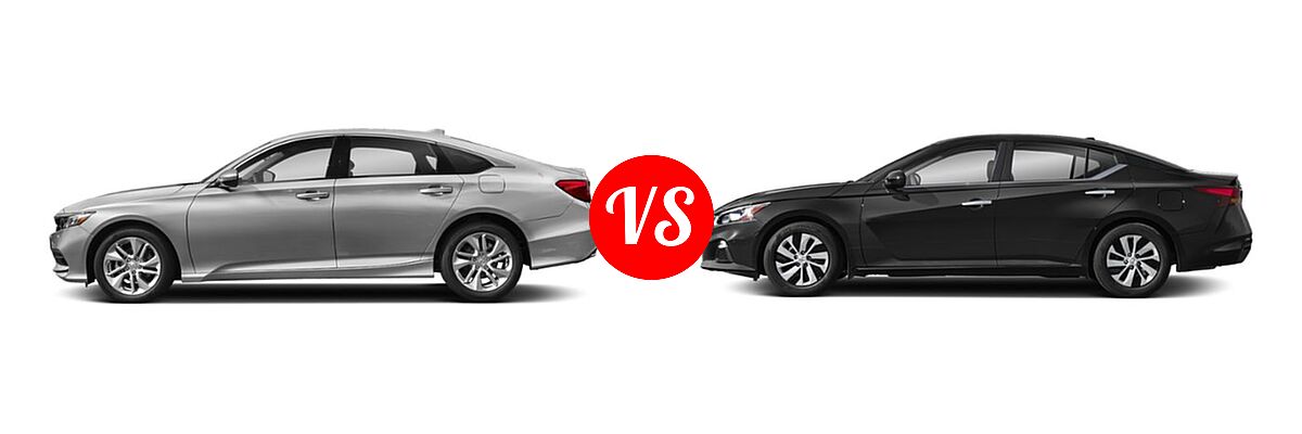 2019 Honda Accord Sedan LX 1.5T vs. 2019 Nissan Altima Sedan 2.0 Edition ONE / 2.0 Platinum / 2.5 Platinum / 2.5 S / 2.5 SL / 2.5 SV - Side Comparison