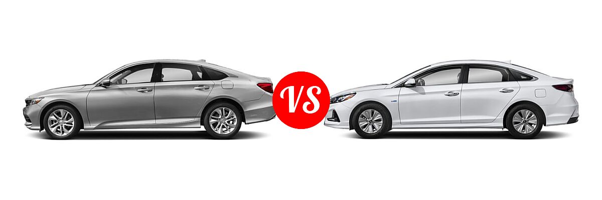 2019 Honda Accord Sedan LX 1.5T vs. 2019 Hyundai Sonata Hybrid Sedan Hybrid SE - Side Comparison