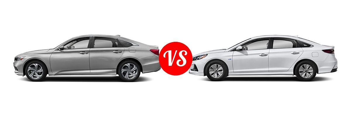 2019 Honda Accord Sedan EX 1.5T vs. 2019 Hyundai Sonata Hybrid Sedan Hybrid Limited - Side Comparison