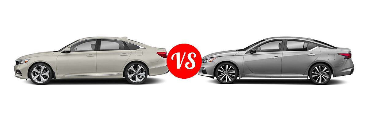 2019 Honda Accord Sedan Touring 2.0T vs. 2019 Nissan Altima Sedan 2.0 SR / 2.5 SR - Side Comparison