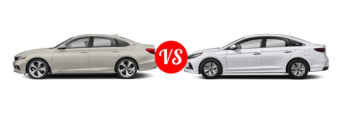 2019 Honda Accord Sedan Touring 2.0T vs. 2019 Hyundai Sonata Hybrid Sedan Hybrid Limited - Side Comparison