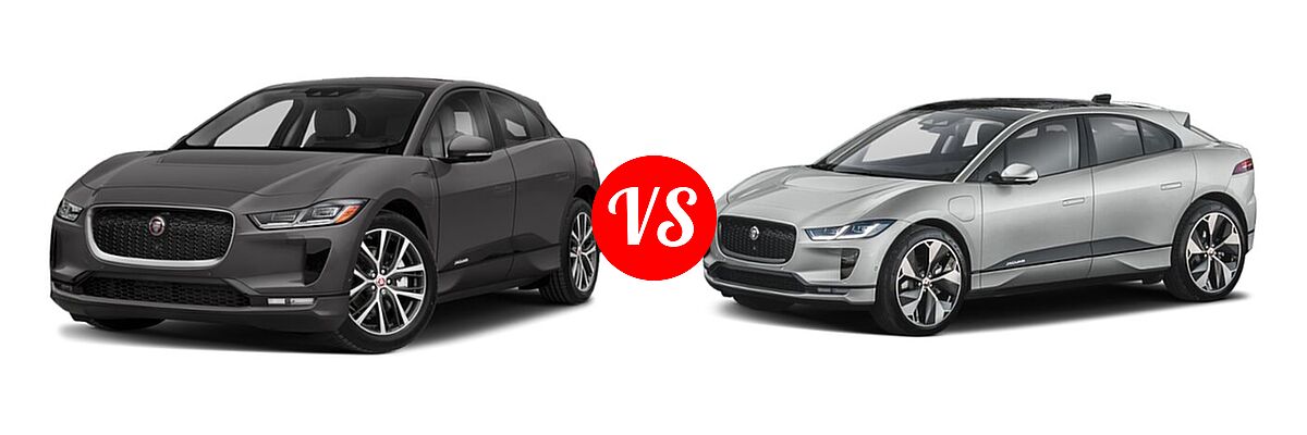 2019 Jaguar I-PACE SUV Electric First Edition / HSE / S / SE vs. 2023 Jaguar I-PACE SUV Electric HSE - Front Left Comparison