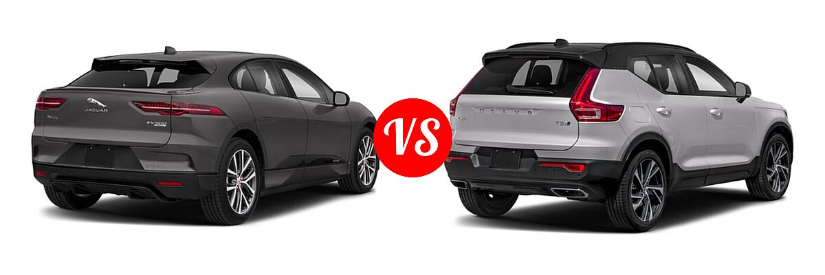 2019 Jaguar I-PACE SUV Electric First Edition / HSE / S / SE vs. 2019 Volvo XC40 SUV R-Design - Rear Right Comparison