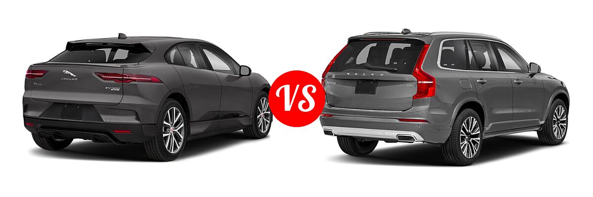 2019 Jaguar I-PACE SUV Electric First Edition / HSE / S / SE vs. 2021 Volvo XC90 SUV Inscription / Momentum - Rear Right Comparison